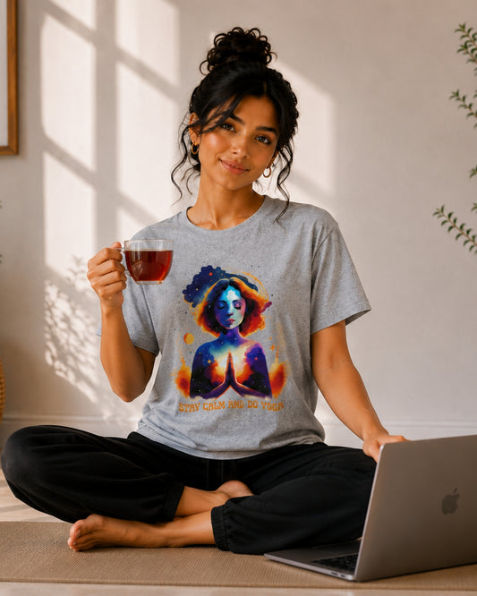 Stay Calm and do Yoga Unisex Classic T-Shirt - photo 2