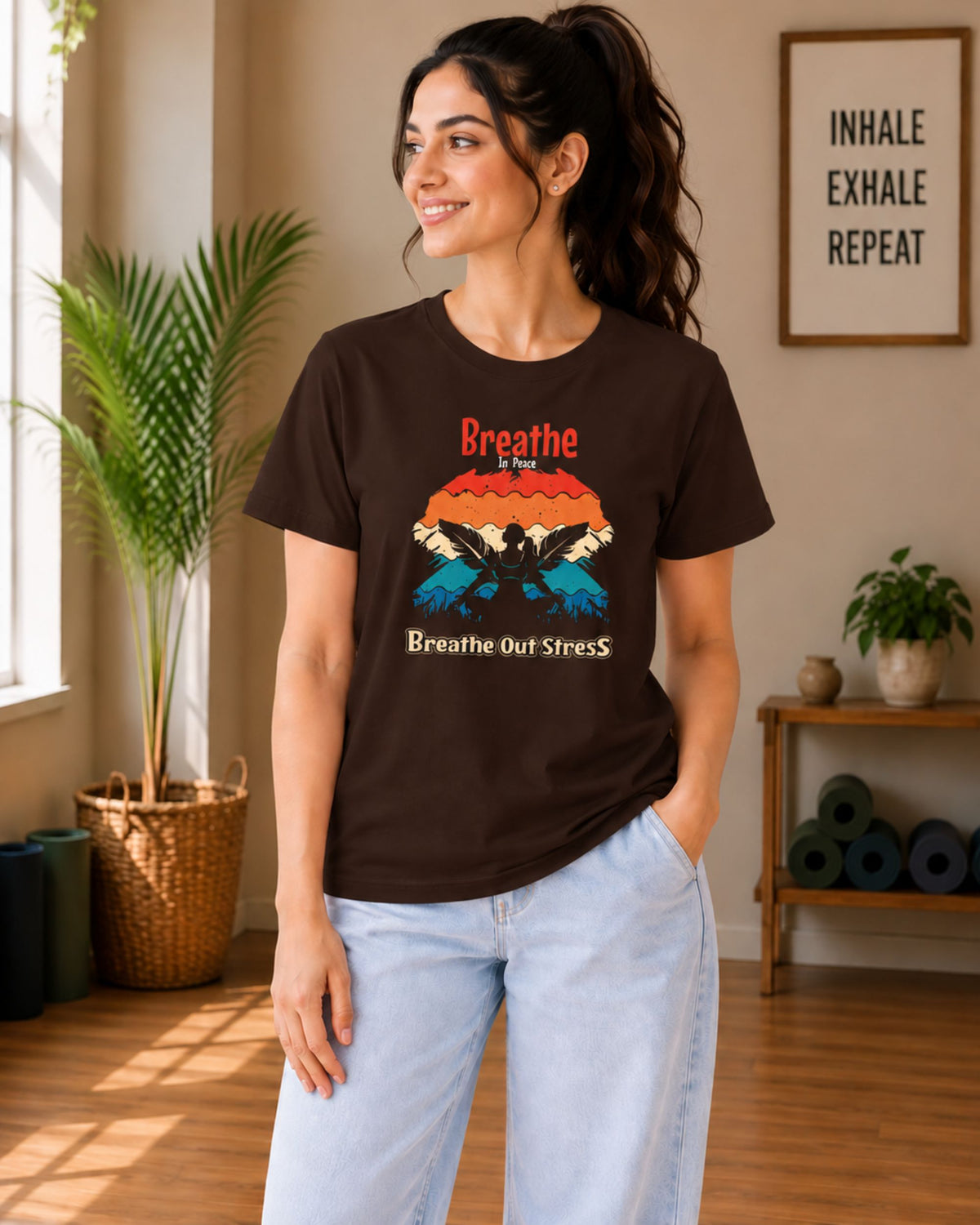 Breathe in peace breathe out stress Unisex Classic T-Shirt - photo 8