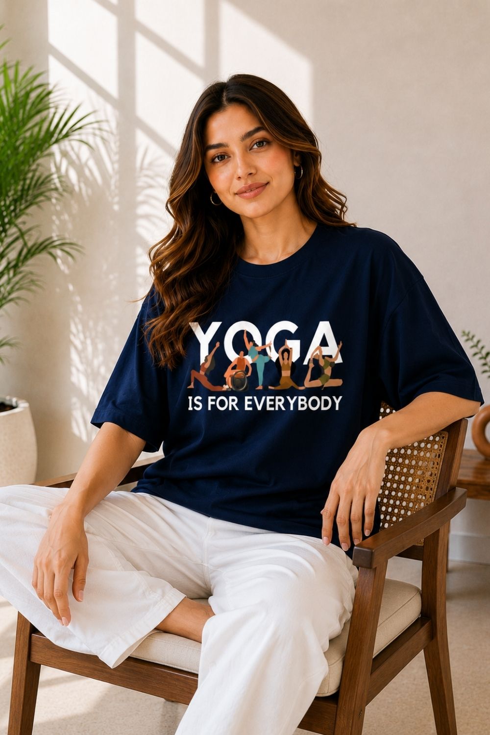 Yoga is for everybody Unisex Oversized Tee - photo 3