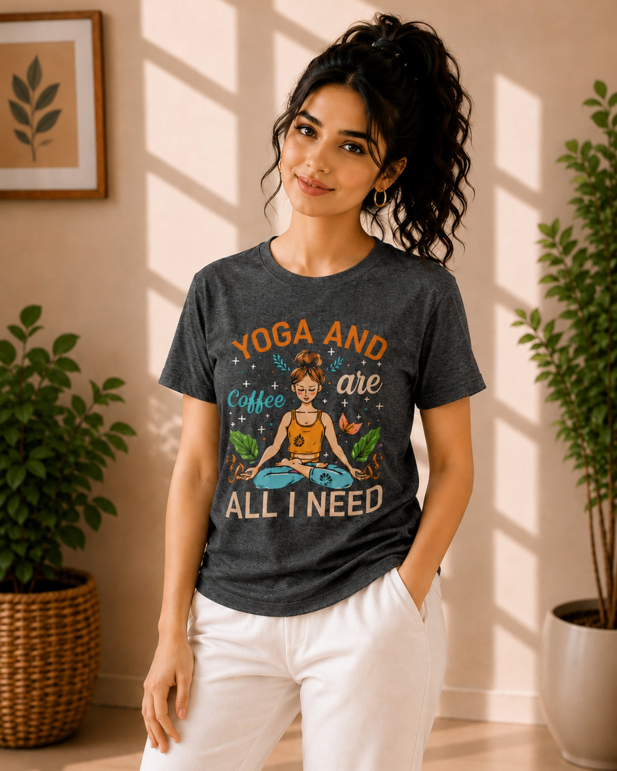 Yoga and Coffee are all I need Unisex Classic T-Shirt - photo 9
