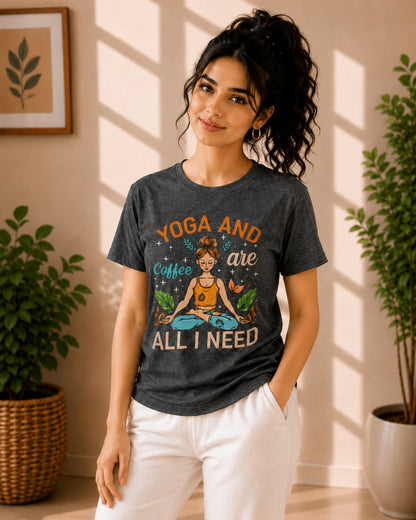 Yoga and Coffee are all I need Unisex Classic T-Shirt - photo 9