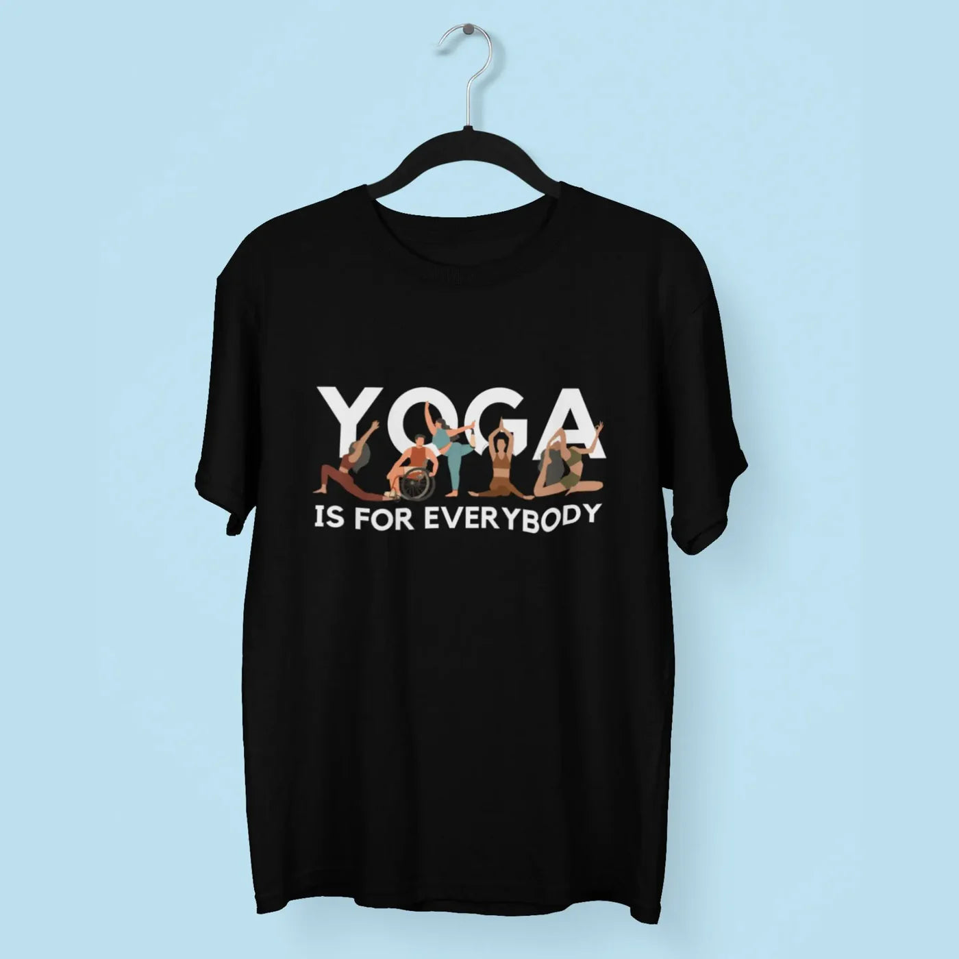Yoga is for Everybody Unisex T-Shirt | Premium Cotton Yoga Wear India | NAFEYA