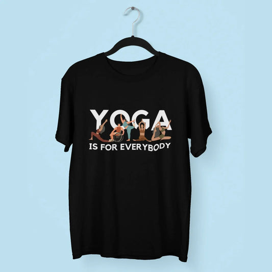 Yoga is for Everybody Unisex T-Shirt | Premium Cotton Yoga Wear India | NAFEYA