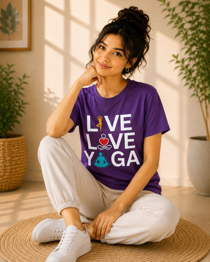Live Love Yoga Unisex Classic T-Shirt - front view