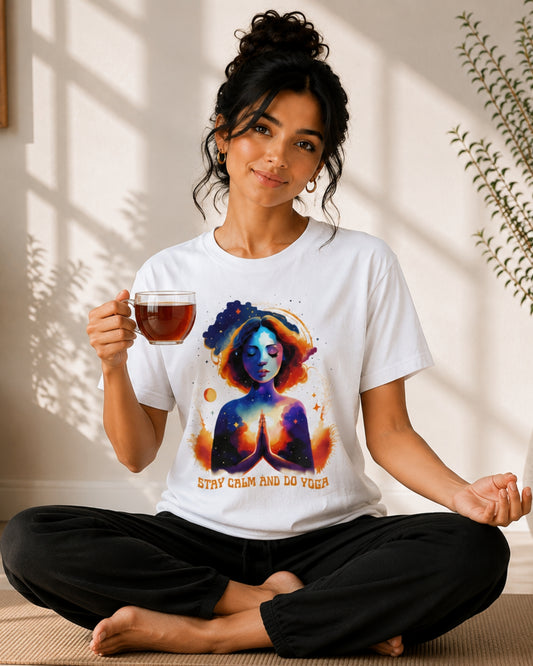 Stay Calm and do Yoga Unisex Classic T-Shirt - front view
