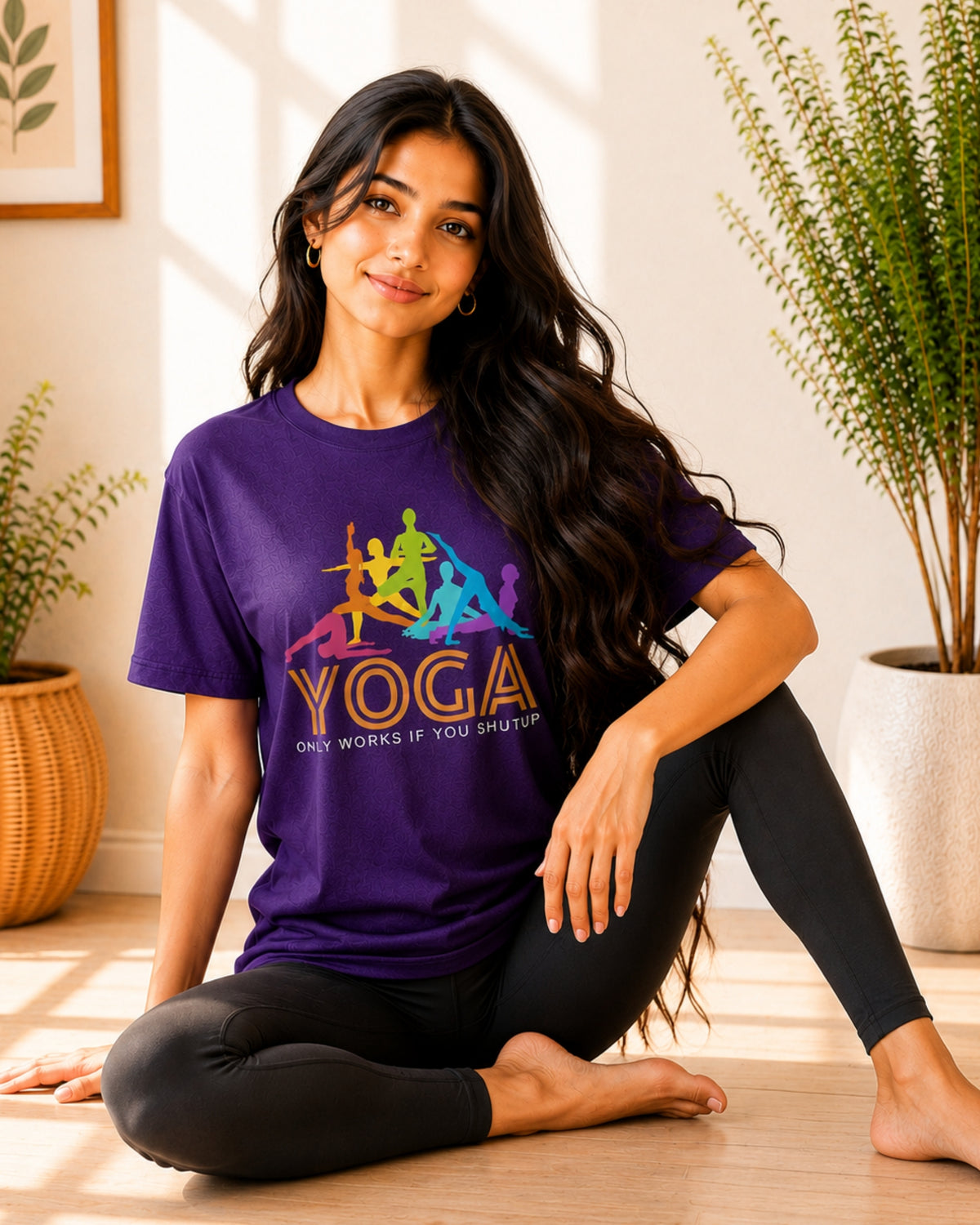 Yoga Only Works If You Shutup Unisex Classic Crew T-Shirt - photo 2