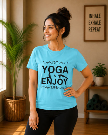 Do Yoga & Enjoy Life Unisex Classic Crew T-Shirt