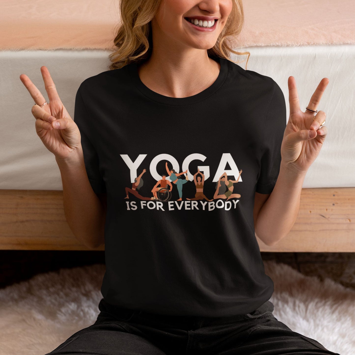 Yoga is for Everybody Unisex T-Shirt | Premium Cotton Yoga Wear India | NAFEYA