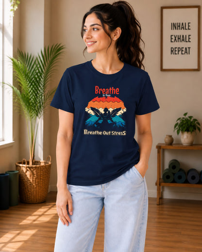 Breathe in peace breathe out stress Unisex Classic T-Shirt - photo 7