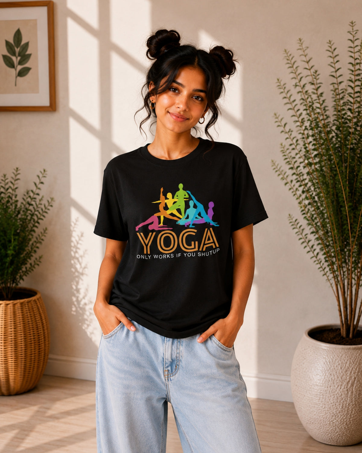 Yoga Only Works If You Shutup Unisex Classic Crew T-Shirt - photo 7