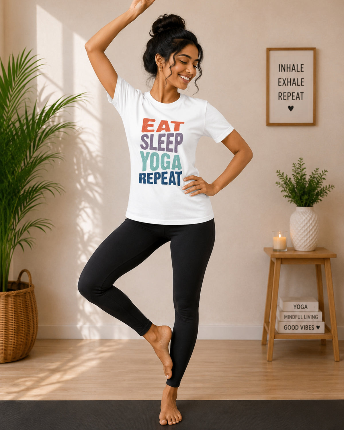 Eat Sleep Yoga Repeat Unisex Classic T-Shirt - photo 4