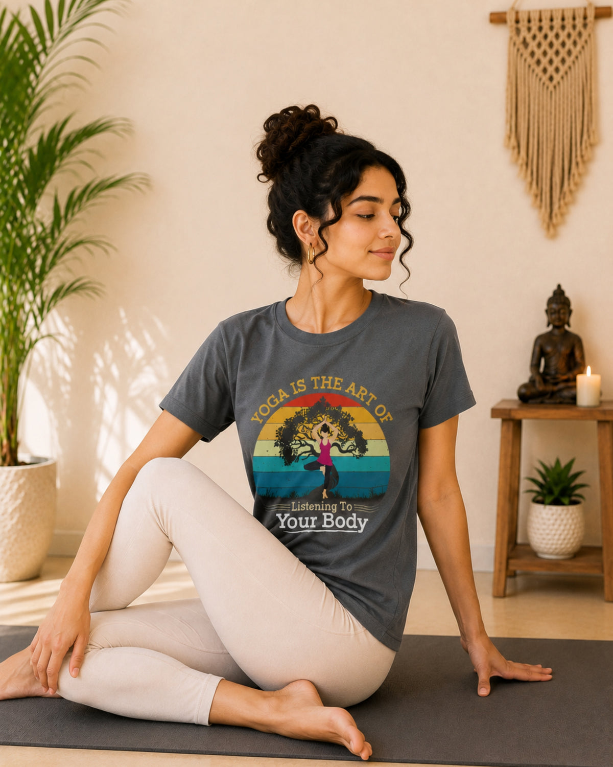 Yoga is the art of listening to your body Unisex Classic T-Shirt - photo 4
