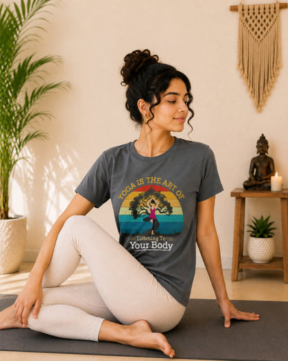 Yoga is the art of listening to your body Unisex Classic T-Shirt - photo 4