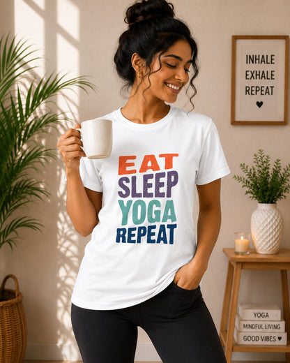 Eat Sleep Yoga Repeat Unisex Classic T-Shirt - photo 2
