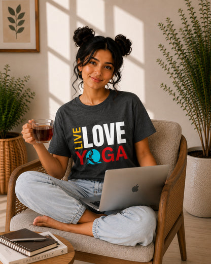 Live Love Yoga Unisex Classic T-Shirt - front view