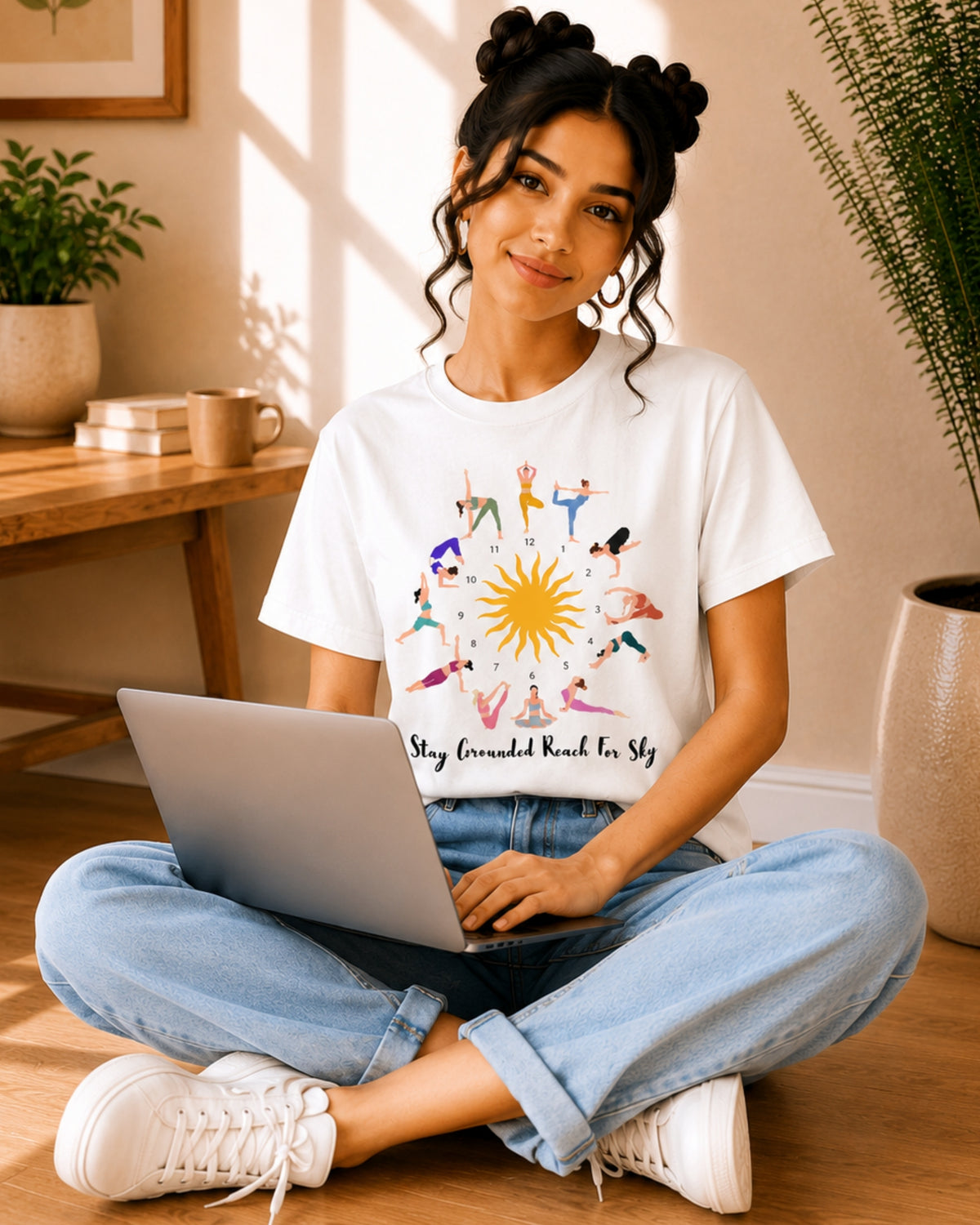 Stay Grounded Reach for sky Unisex Classic T-Shirt - front view