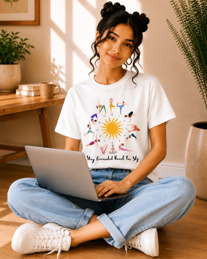 Stay Grounded Reach for sky Unisex Classic T-Shirt - front view