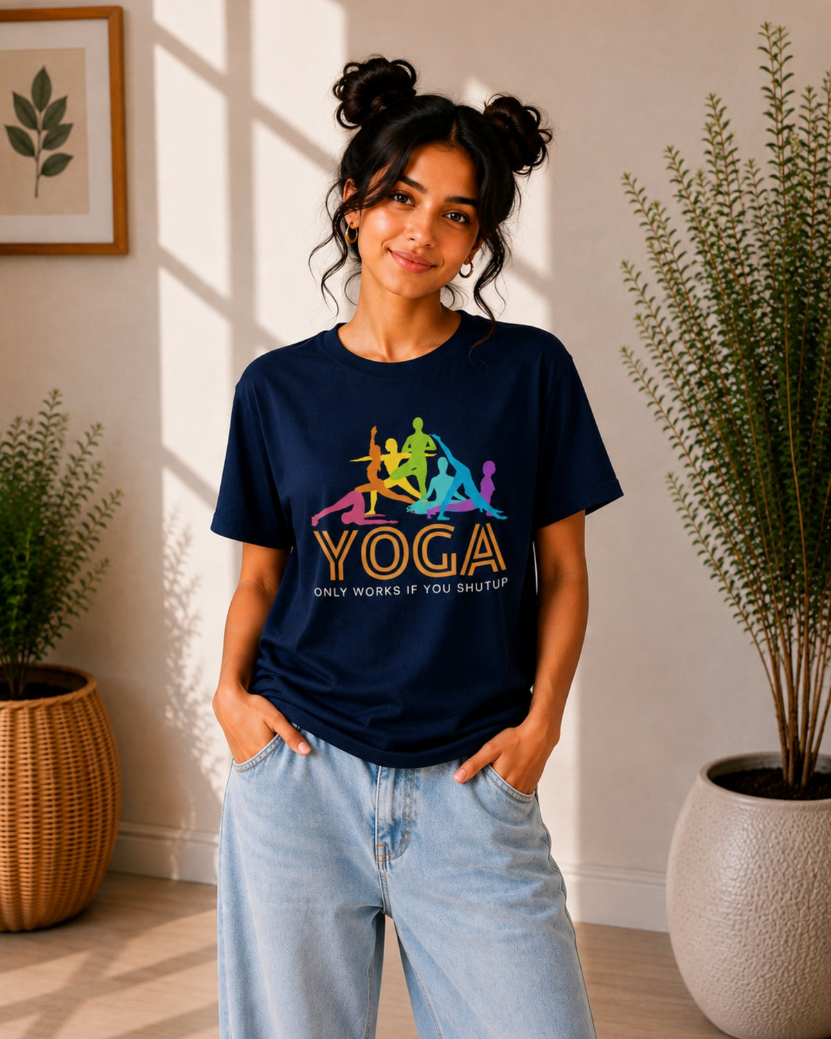 Yoga Only Works If You Shutup Unisex Classic Crew T-Shirt - photo 8