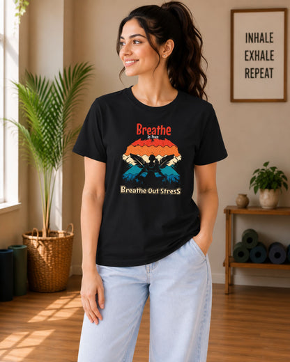 Breathe in peace breathe out stress Unisex Classic T-Shirt - photo 6