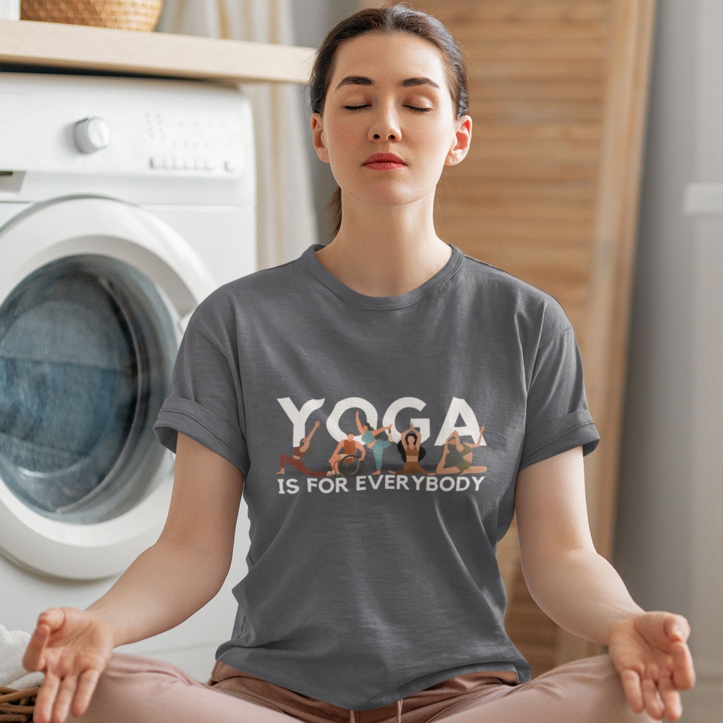 Yoga is for Everybody Unisex T-Shirt | Premium Cotton Yoga Wear India | NAFEYA