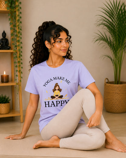 Yoga make Me happy Unisex Classic T-Shirt - photo 5