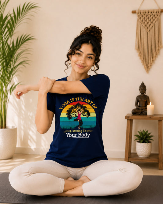 Yoga is the art of listening to your body Unisex Classic T-Shirt - photo 2