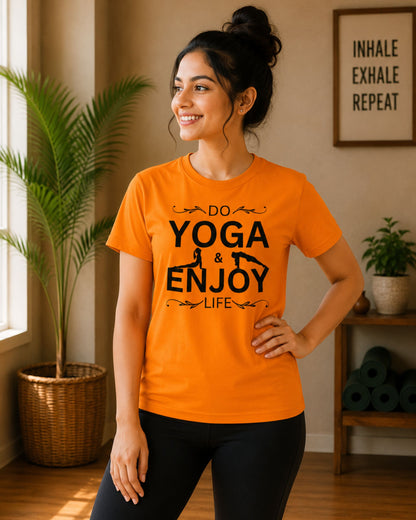 Do Yoga & Enjoy Life Unisex Classic Crew T-Shirt