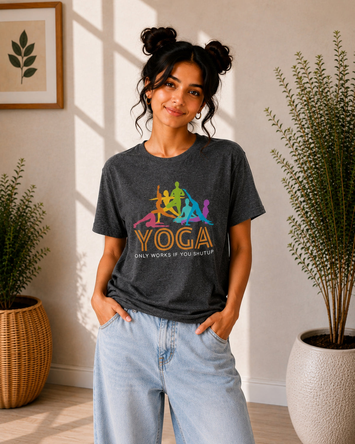 Yoga Only Works If You Shutup Unisex Classic Crew T-Shirt - photo 9