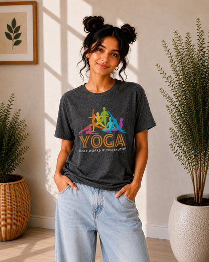 Yoga Only Works If You Shutup Unisex Classic Crew T-Shirt - photo 9