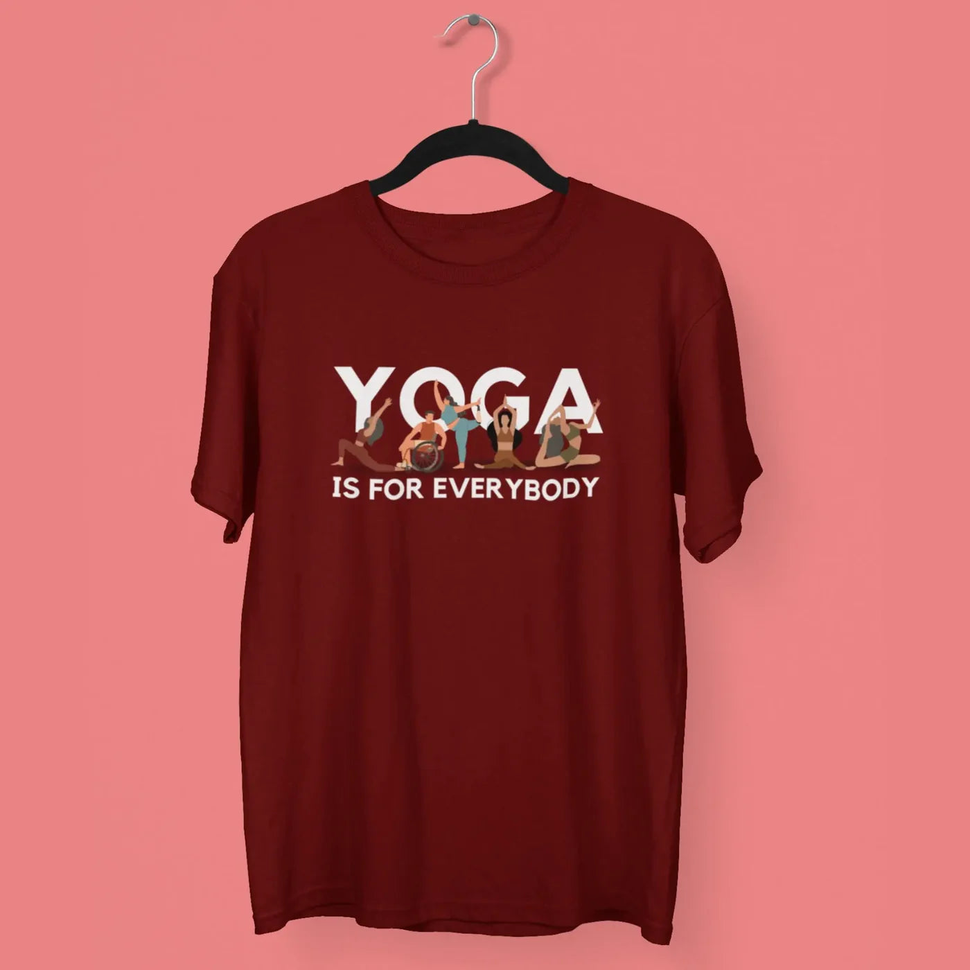 Yoga is for Everybody Unisex T-Shirt | Premium Cotton Yoga Wear India | NAFEYA