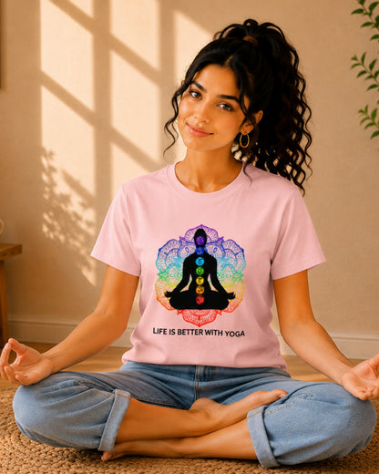 Life is Better With Yoga Unisex Classic T-Shirt - photo 2