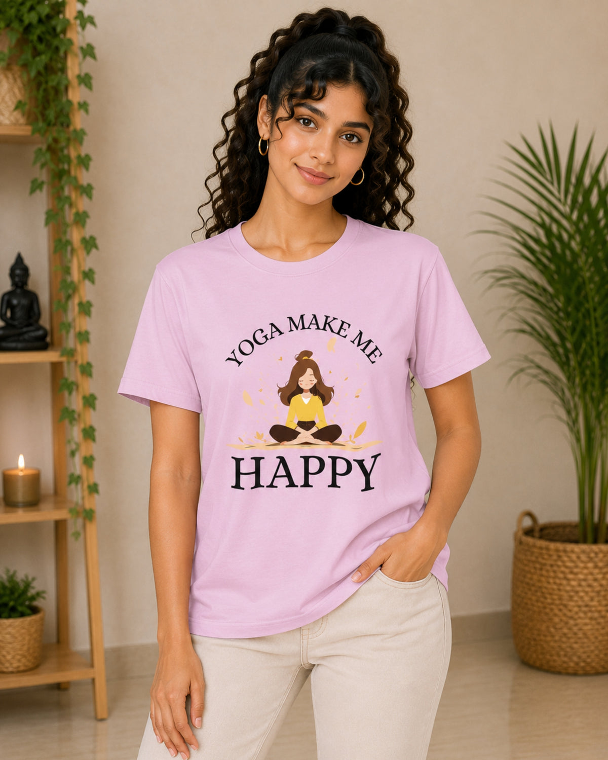Yoga make Me happy Unisex Classic T-Shirt - photo 8