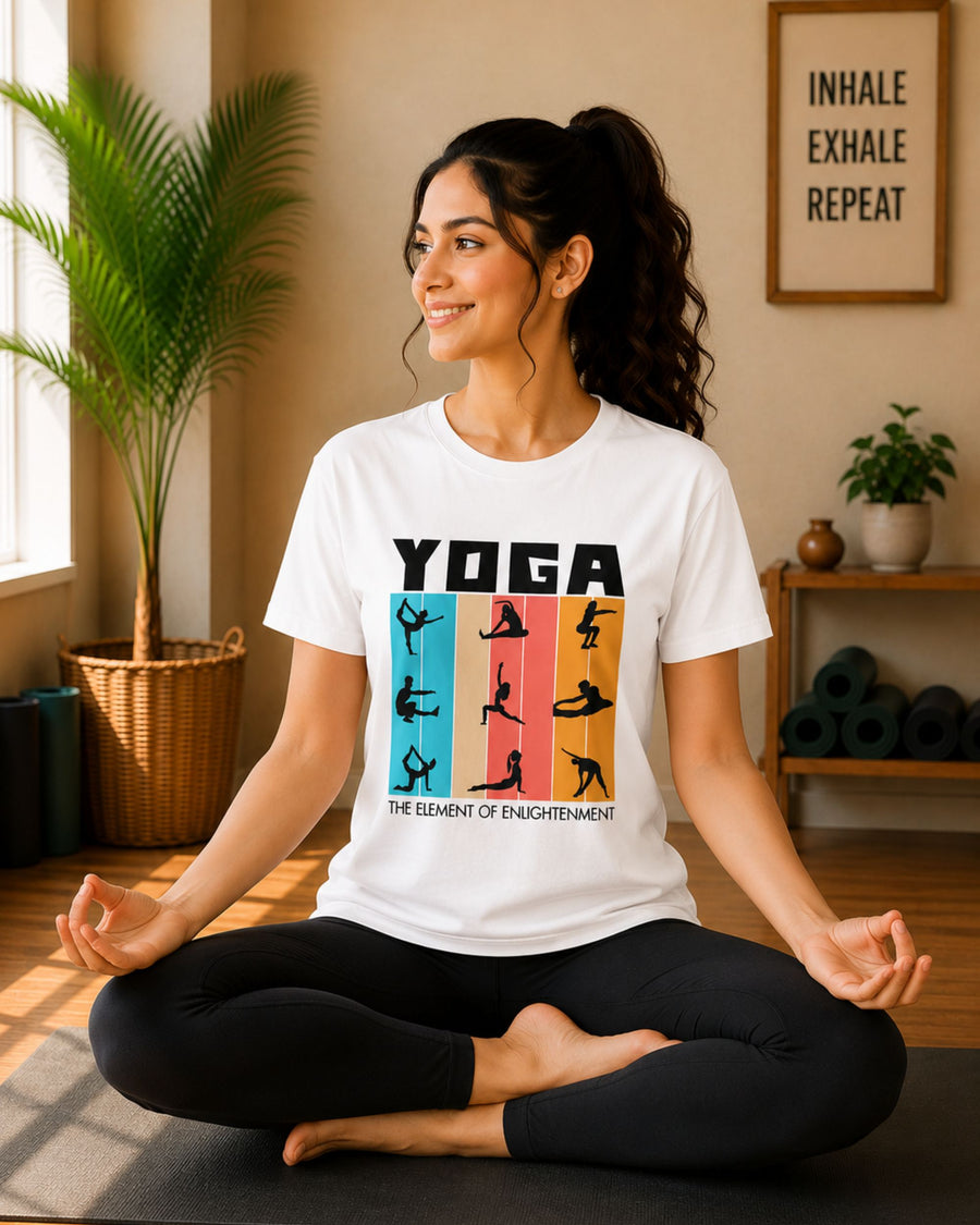 Yoga the Element of Enlightenment Unisex Classic T-Shirt - front view