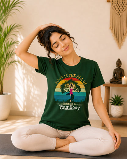Yoga is the art of listening to your body Unisex Classic T-Shirt - photo 5