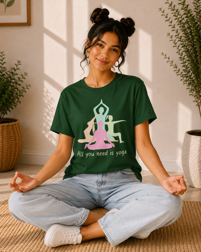 All You Need is Yoga Unisex Classic T-Shirt - front view