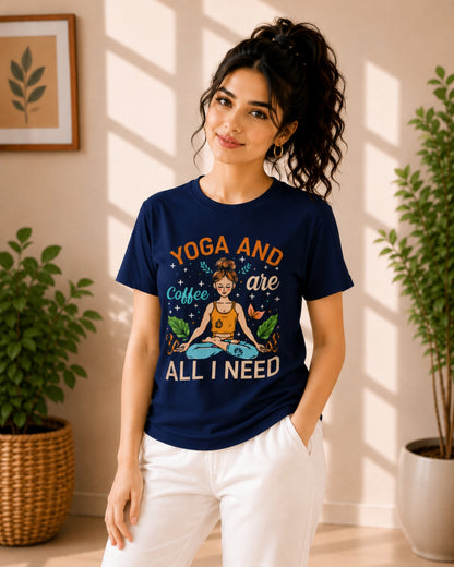 Yoga and Coffee are all I need Unisex Classic T-Shirt - photo 8