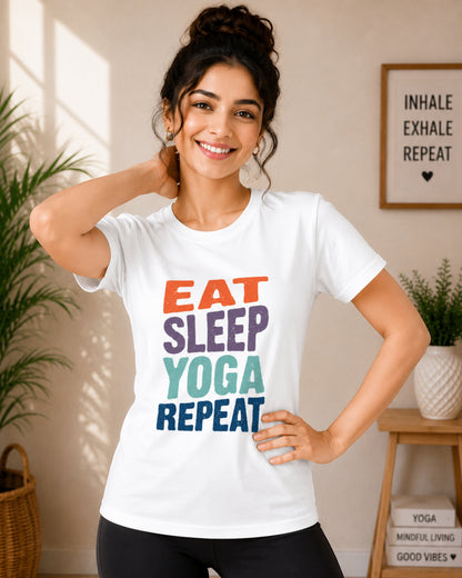 Eat Sleep Yoga Repeat Unisex Classic T-Shirt - photo 7
