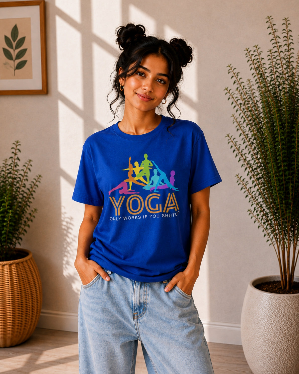 Yoga Only Works If You Shutup Unisex Classic Crew T-Shirt