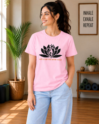 Life is Better with Yoga Unisex Classic T-Shirt