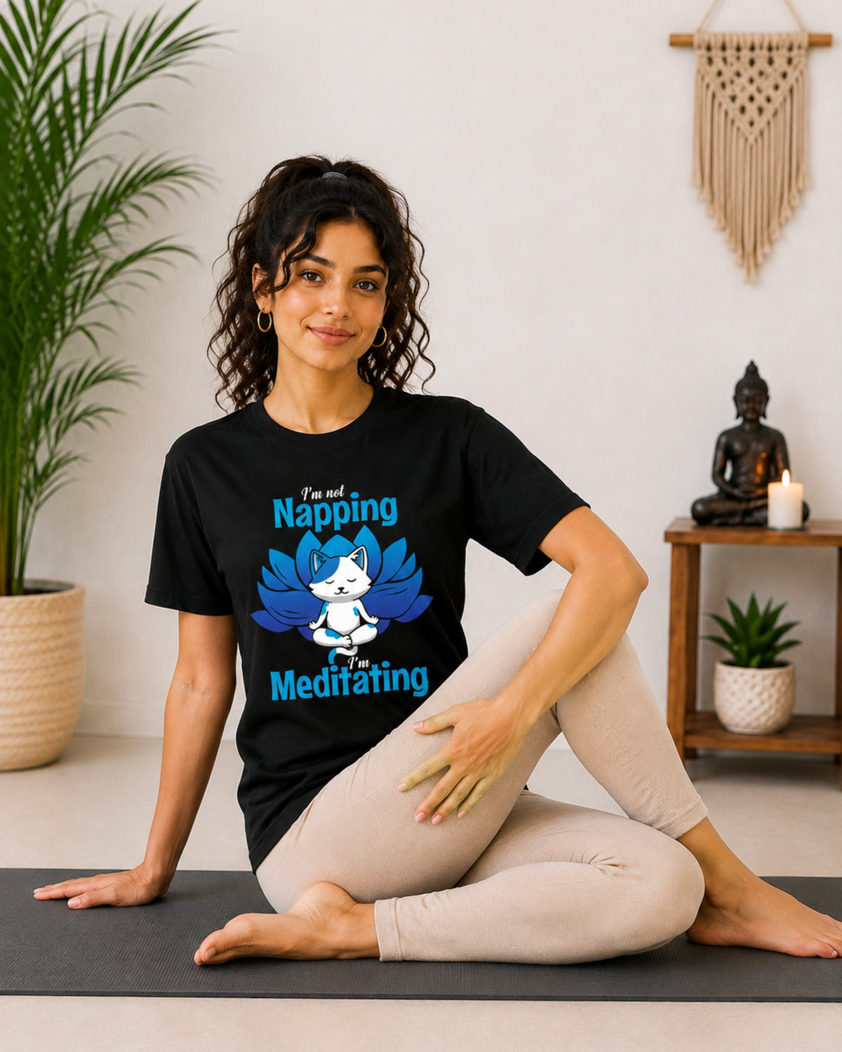 I'm not Napping I'm Meditating Unisex Classic T-Shirt - photo 4