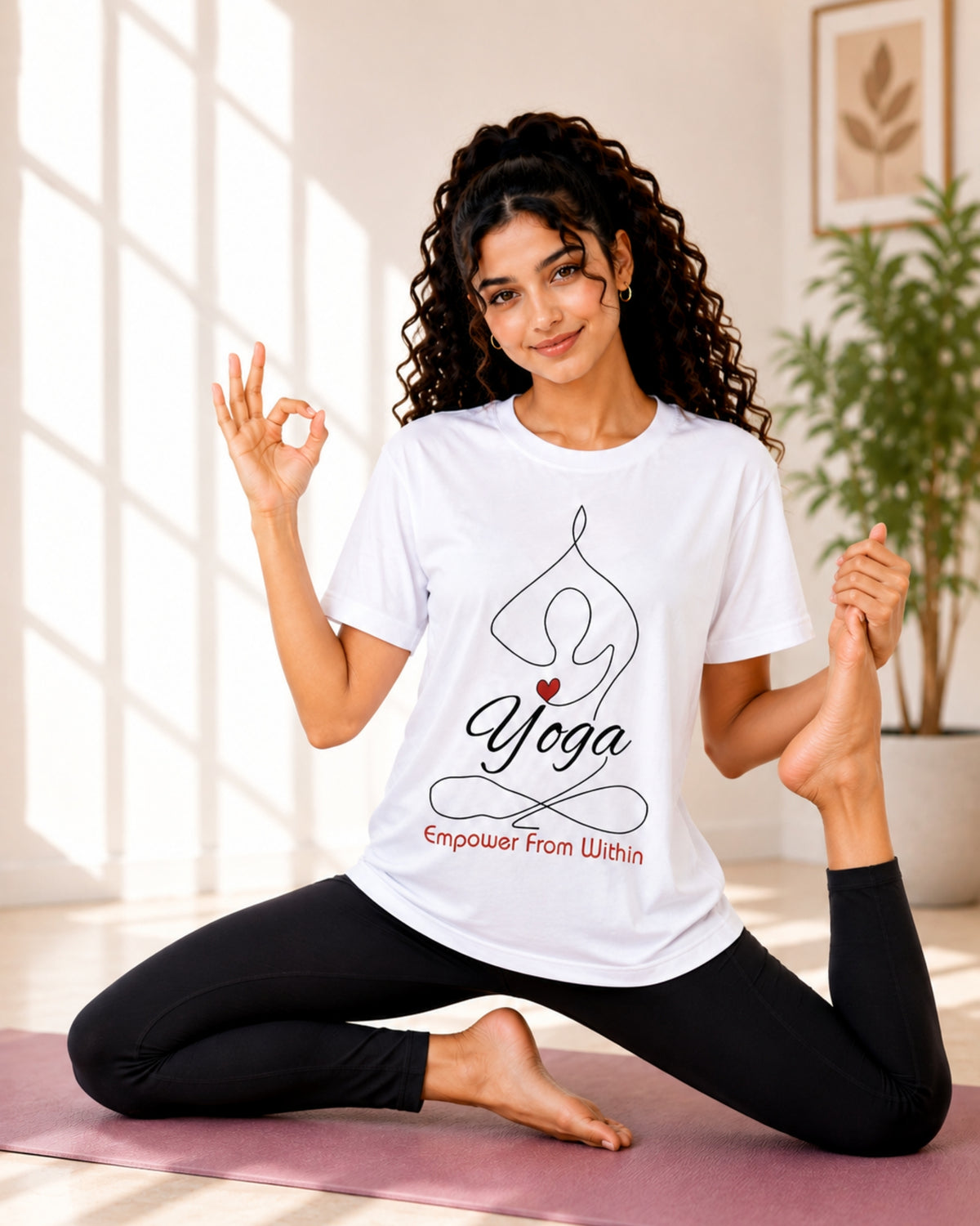 Yoga Empower from within Unisex Classic T-Shirt - front view