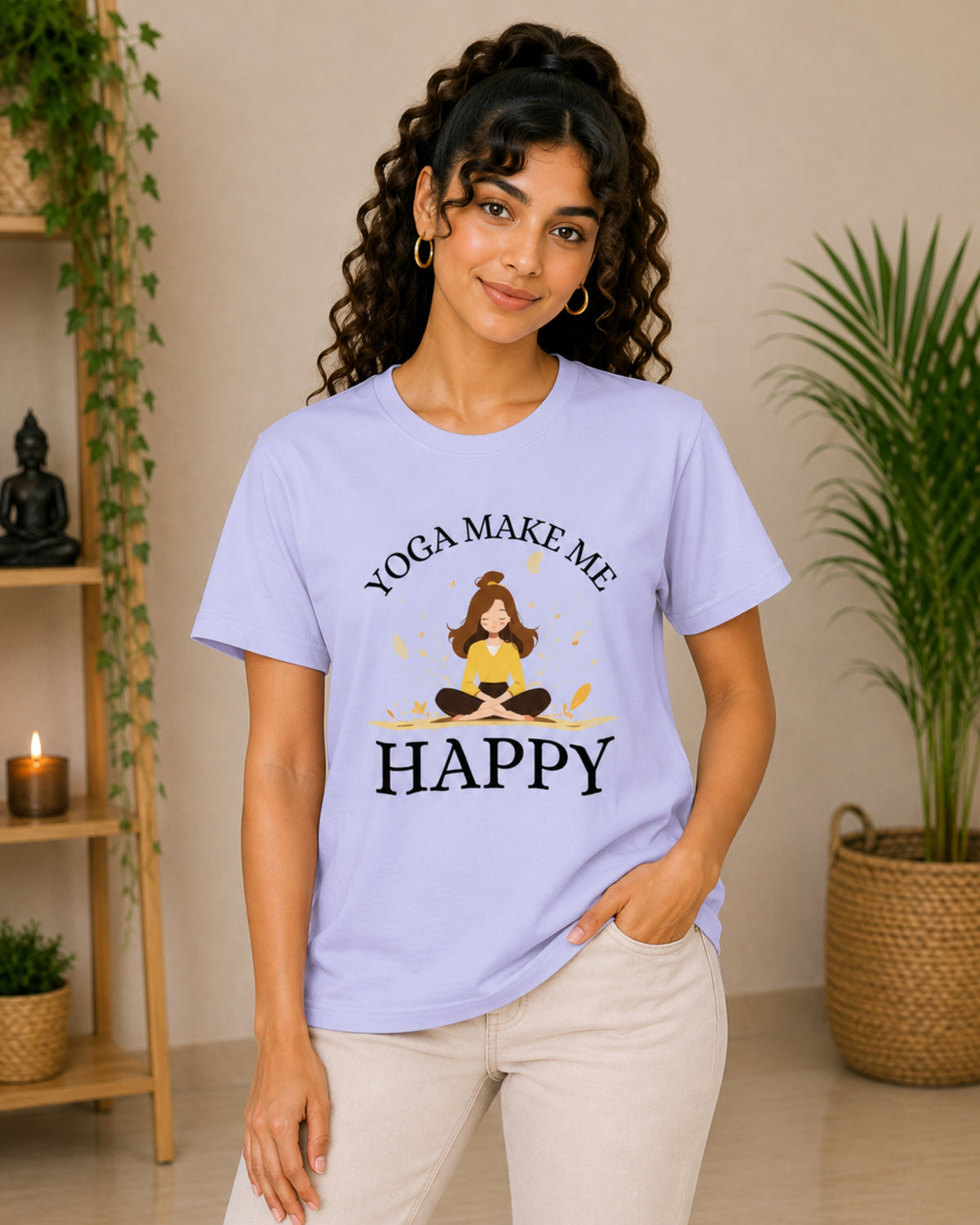 Yoga make Me happy Unisex Classic T-Shirt - photo 9