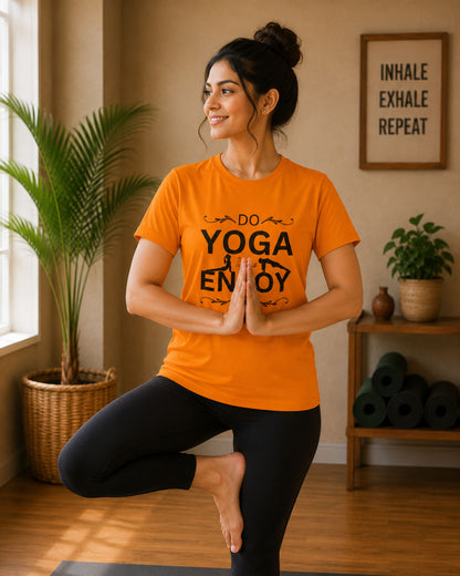 Do Yoga & Enjoy Life Unisex Classic Crew T-Shirt