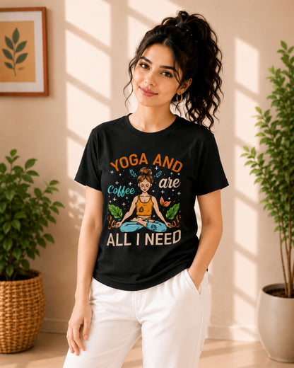Yoga and Coffee are all I need Unisex Classic T-Shirt - photo 7