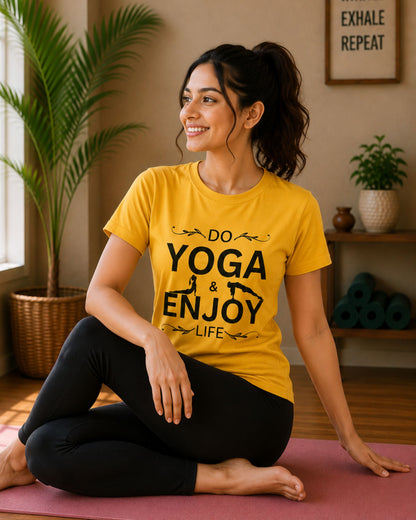 Do Yoga & Enjoy Life Unisex Classic Crew T-Shirt