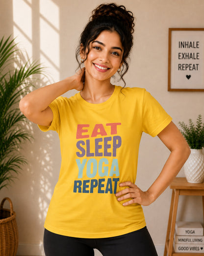 Eat Sleep Yoga Repeat Unisex Classic T-Shirt - photo 9