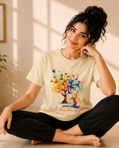 Breathe Deep Shine Bright Unisex Classic T-Shirt - front view