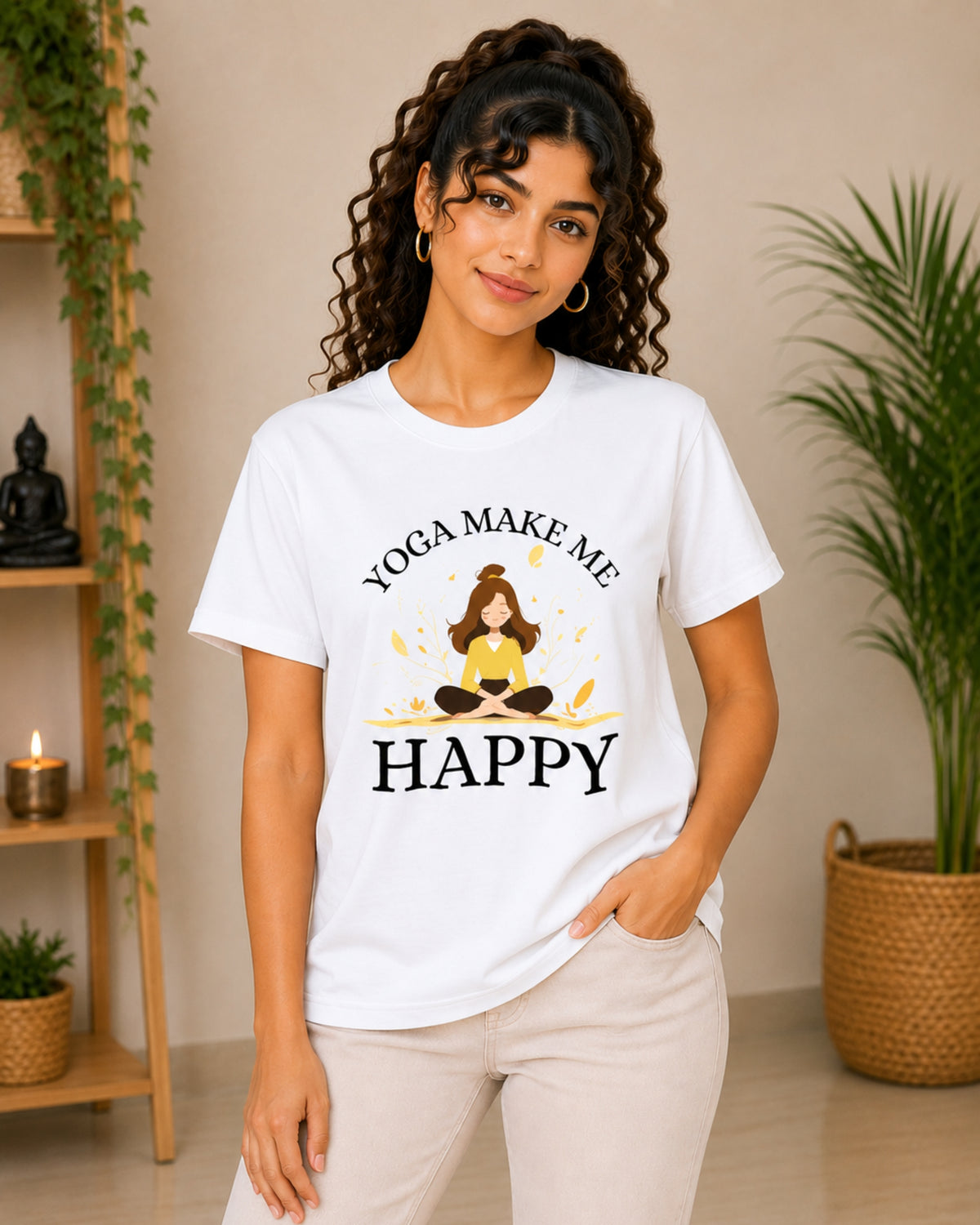 Yoga make Me happy Unisex Classic T-Shirt - photo 6