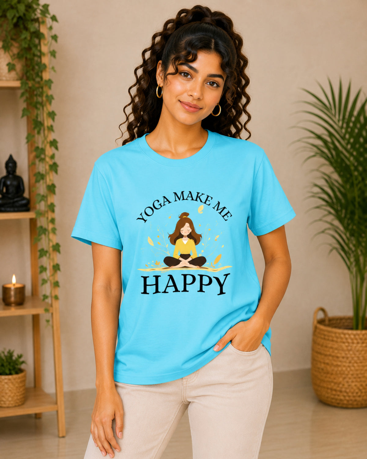 Yoga make Me happy Unisex Classic T-Shirt - photo 7