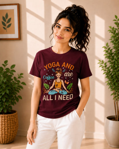 Yoga and Coffee are all I need Unisex Classic T-Shirt - photo 10